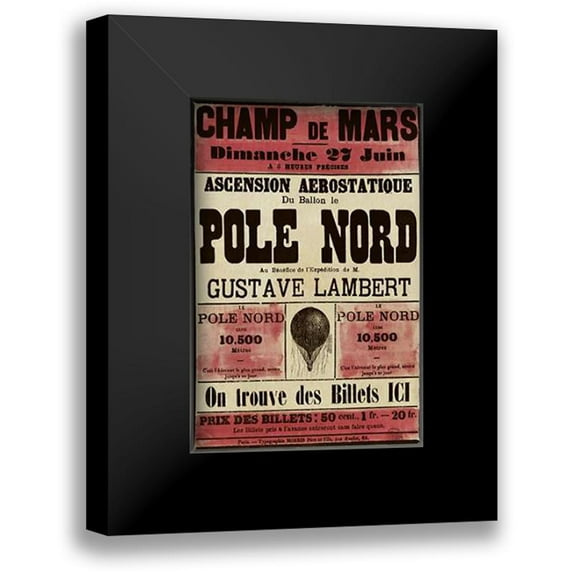 Inventions 13x18 Black Modern Framed Museum Art Print Titled - Pole Nord