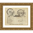 thumbnail image 1 of Inventions 14x12 Gold Ornate Wood Framed with Double Matting Museum Art Print Titled - Gibsons Improved Self-Acting Wagon Brake, 1 of 4