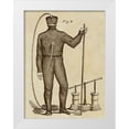 thumbnail image 1 of Inventions 15x18 White Modern Wood Framed Museum Art Print Titled - Diving Gear with Suit and Air Pump, 1 of 4