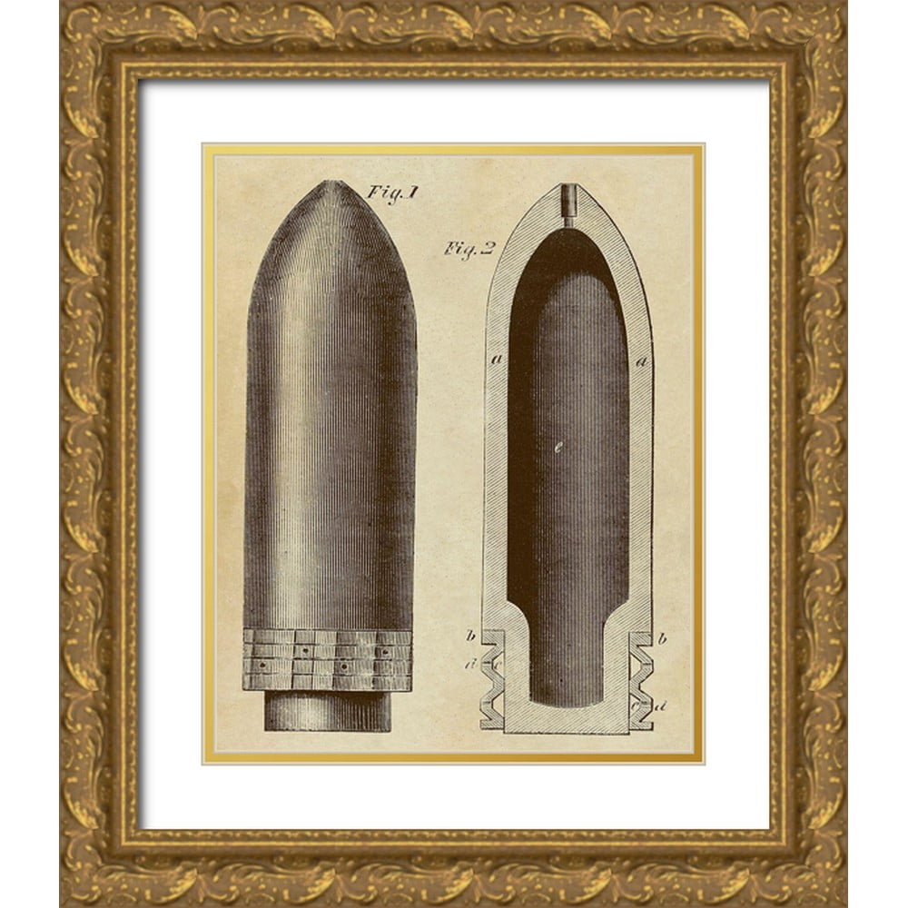 Inventions 20x24 Gold Ornate Wood Framed with Double Matting Museum Art ...