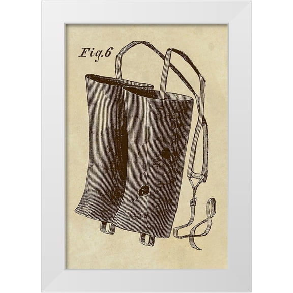 Inventions 23x32 White Modern Wood Framed Museum Art Print Titled - Shin Guards