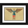 thumbnail image 1 of Inventions 24x17 Black Ornate Wood Framed with Double Matting Museum Art Print Titled - Man with Wings, 1 of 4