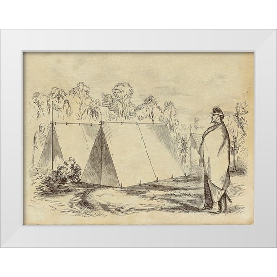 Inventions 24x19 White Modern Wood Framed Museum Art Print Titled - Guard Duty