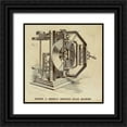 thumbnail image 1 of Inventions 26x26 Black Ornate Wood Framed with Double Matting Museum Art Print Titled - Bowker and Bensels Improved Stave Machine, 1 of 4