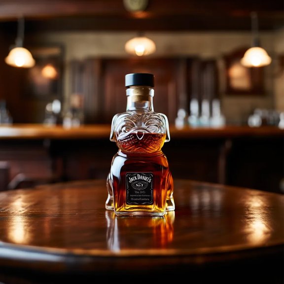 Inventive Dog Whiskey Bottle, Clear High Borosilicate Glass Decanter, Fashionable Whiskey Bottle, Unique Dog-Shaped Design, Ideal for Gifting and Display