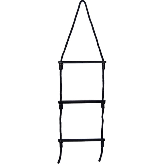 Inventors Place Reusable Rope Ladder, 3 Step, Black, 300 lb Weight Limit, Made in USA