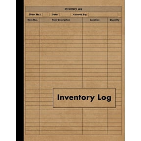 Inventory Log: Large Inventory Log Book - 120 Pages for Business and Home - Perfect Bound, (Paperback)