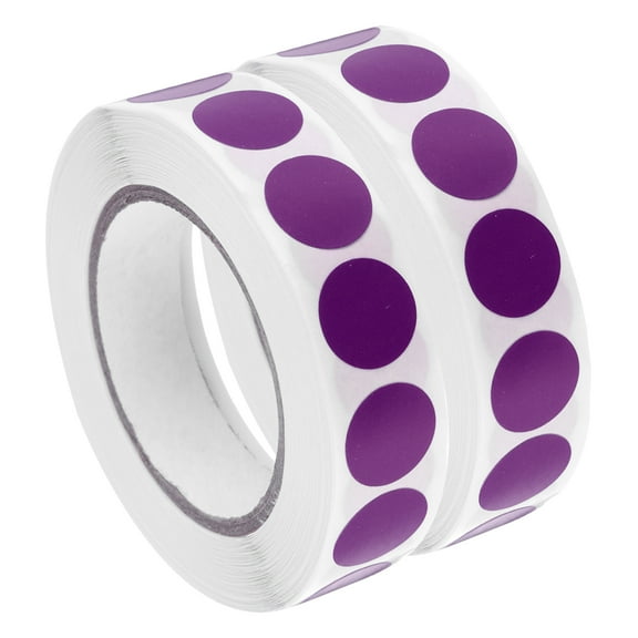 Inventory QC Stickers Labels 13mm/0.5" Purple for Inventory Warehouse Stock 2 Roll 2000 Piece