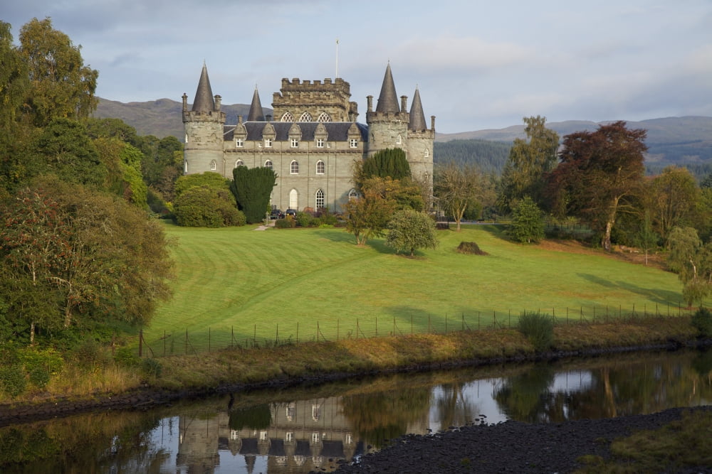 Inveraray Castle Argyll Highlands Scotland Canvas Art - Carl Bruemmer Design Pics (19 x 12)