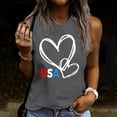 thumbnail image 1 of Inverlee 4th of July Tank Tops for Women Summer Patriotic Stars and Stripes Graphic Tshirts Elegant Sleeveless Tees Stylish Round Neck Blouses Tops Plus size Blouses for Women, 1 of 4