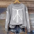 thumbnail image 1 of Inverlee Halloween Sweatshirts for Women Plus Size Pumpkin Ghost Graphic T-shirt Work Round Neck Sweatshirt Long Sleeve Dressy Casual Pullover Tops Halloween Clothes, 1 of 6