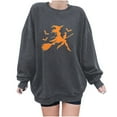 thumbnail image 1 of Inverlee Halloween Sweatshirts Women Plus Size Pumpkin Ghost Print T-shirt Work Crewneck Sweatshirt Long Sleeve Tunic Pullover Tops Halloween Clothes, 1 of 6