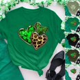 thumbnail image 1 of Inverlee Happy St Patrick's Day Tshirts Women 2024 Four Leaf Clover Graphic T Shirts Oversized Short Sleeve Shirts Blouses Irish Outfit Crew Neck Holiday T-shirt Tops, 1 of 6