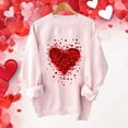 thumbnail image 1 of Inverlee Valentine's Day Sweatshirt Women Cute Love Heart Print Sweatshirts Work Pullover Sweater Tops Round Neck Teen Girls Long Sleeve Tops for Women, 1 of 4