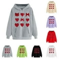 thumbnail image 1 of Inverlee Valentine's Day Sweatshirts for Women Sweet Love Heart Graphic Sweatshirts Soft Pullover Sweater Tops Crewneck Tunic Long Sleeve Shirts for Women, 1 of 5