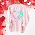 thumbnail image 1 of Inverlee Valentines Day Sweatshirt Women Sweet Love Heart Print Sweatshirts Oversized Pullover Sweater Tops Round Neck Teen Girls Long Sleeve Tops for Women, 1 of 4