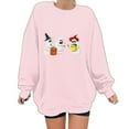 thumbnail image 1 of Inverlee Women's Halloween Sweatshirts Cute Pumpkin Ghost Print T-shirt Loose Fit Crewneck Sweatshirt Long Sleeve Dressy Casual Pullover Tops Halloween Party Supplies, 1 of 5