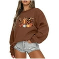 thumbnail image 1 of Inverlee Women's Halloween Sweatshirts Plus Size Pumpkin Ghost Graphic T-shirt Soft Crewneck Sweatshirt Long Sleeve Holiday Pullover Tops Halloween Gifts, 1 of 3