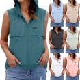 thumbnail image 1 of Inverlee Women's Hooded Sleeveless Vest Full Zip Lightweight Casual Outdoor Windbreaker with Pockets Army Green L, 1 of 7