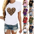 thumbnail image 1 of Inverlee Women's Valentines Day Shirts Cute Love Heart Graphic Tees Soft Short Sleeve Blouse Crewneck Dressy Casual T-shirt Tops Womens Spring Fashion 2025, 1 of 1