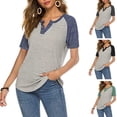 thumbnail image 1 of Inverlee Womens Button Up Shirts Summer Short Sleeve Tops Dressy Casual Boho Solid Color T Shirts Lightweight Holiday Tunic Blouse Summer Fashion, 1 of 8