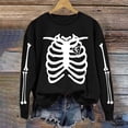 thumbnail image 1 of Inverlee Womens Halloween Sweatshirts Funny Pumpkin Ghost Graphic T-shirt Classic Crewneck Sweatshirt Long Sleeve Dressy Casual Pullover Tops Halloween Party Supplies, 1 of 6