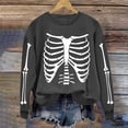 thumbnail image 1 of Inverlee Womens Halloween Sweatshirts Funny Pumpkin Ghost Graphic T-shirt Work Round Neck Sweatshirt Long Sleeve Holiday Pullover Tops Halloween Costumes, 1 of 6