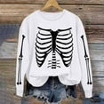 thumbnail image 1 of Inverlee Womens Halloween Sweatshirts Funny Pumpkin Ghost Graphic T-shirt Work Round Neck Sweatshirt Long Sleeve Holiday Pullover Tops Halloween Costumes, 1 of 6
