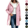 thumbnail image 1 of Inverlee Womens Sherpa Lined Hooded Coat Zip Up Long Jacket Winter Warm Outerwear Pink (S-XXXL), 1 of 11