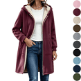 thumbnail image 1 of Inverlee Womens Sherpa Lined Hooded Coat Zip Up Long Jacket Winter Warm Outerwear Wine (S-3XL), 1 of 9