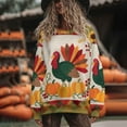 thumbnail image 1 of Inverlee Womens Thanksgiving Sweatshirts Cute Turkey Pumpkin Graphic Sweatshirt Casual Long Sleeve Gifts Shirts Crewneck Dressy Casual Pullover Outfit, 1 of 9