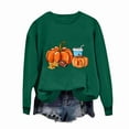 thumbnail image 1 of Inverlee Womens Thanksgiving Sweatshirts Cute Turkey Pumpkin Graphic Sweatshirt Fall Long Sleeve Gifts Shirts Round Neck Dressy Casual Pullover Tops, 1 of 3