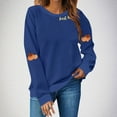 thumbnail image 1 of Inverlee Womens Thanksgiving Sweatshirts Funny Turkey Pumpkin Graphic Sweatshirt Comfy Long Sleeve Cotton Shirts Crewneck Tunic Pullover Tops, 1 of 4
