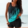 thumbnail image 1 of Inverlee Womens Tummy Control Conservative Beach Tankini Swimsuits Padded Two Piece Swim Tops with Shorts High Waist Floral Print Bathing Suits, 1 of 6