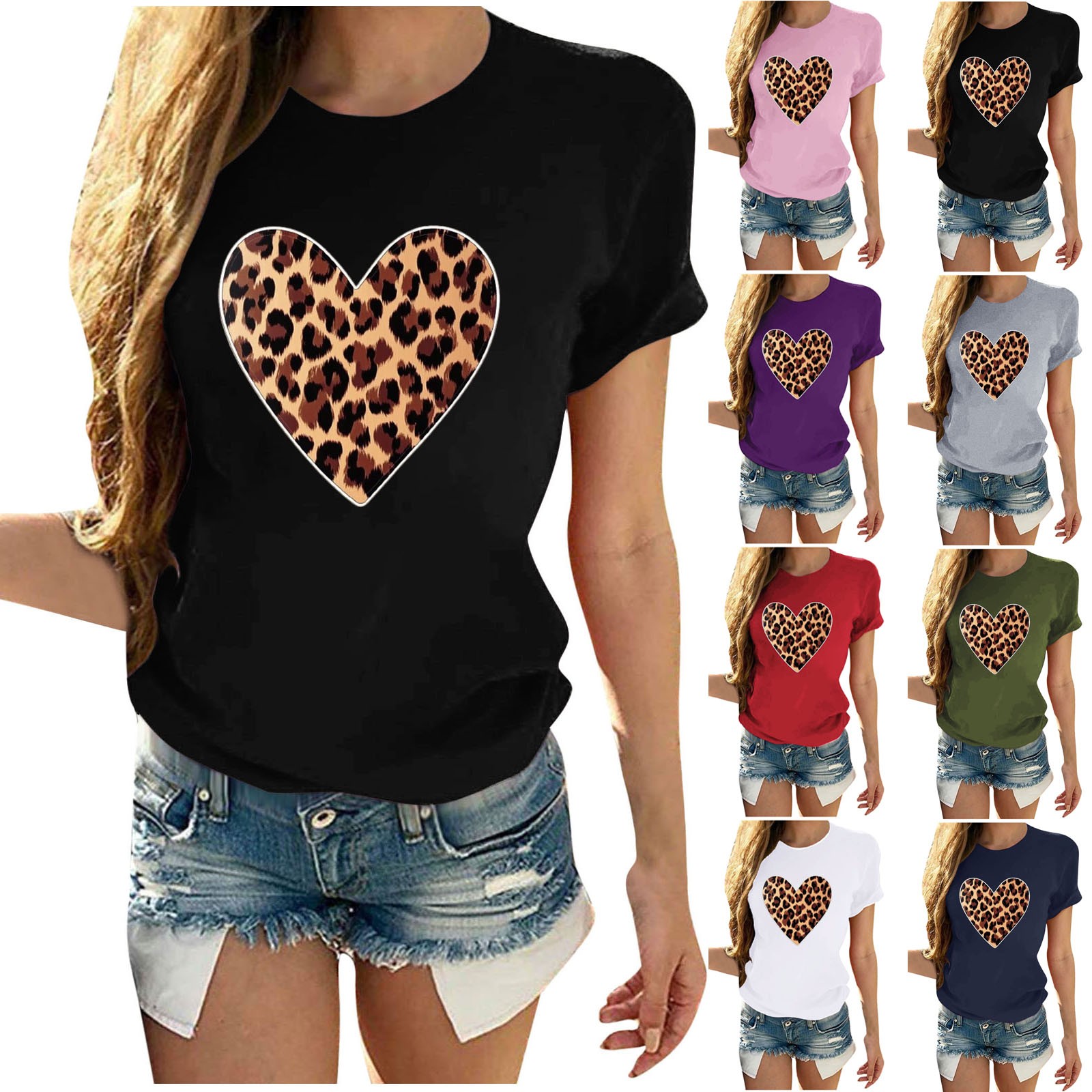 Women’s Valentine Round Neck T-Shirt – 