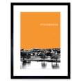 thumbnail image 1 of Inverleith Edinburgh Scotland Scottish Landmark Orange Framed Art Print, 1 of 5