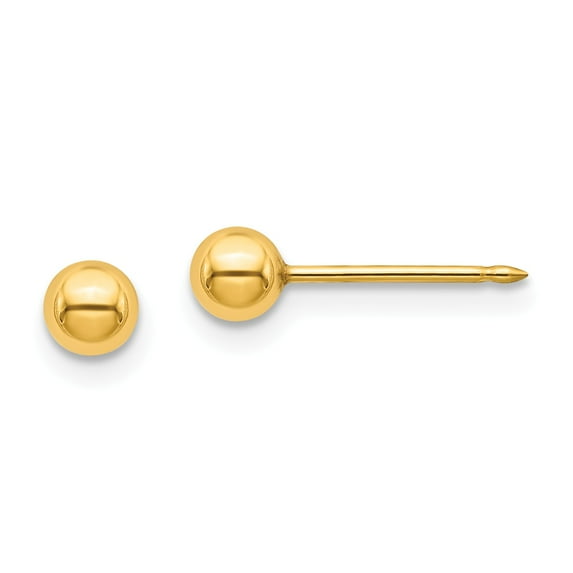 Inverness 24k Plated 4mm Ball Post Earrings in
