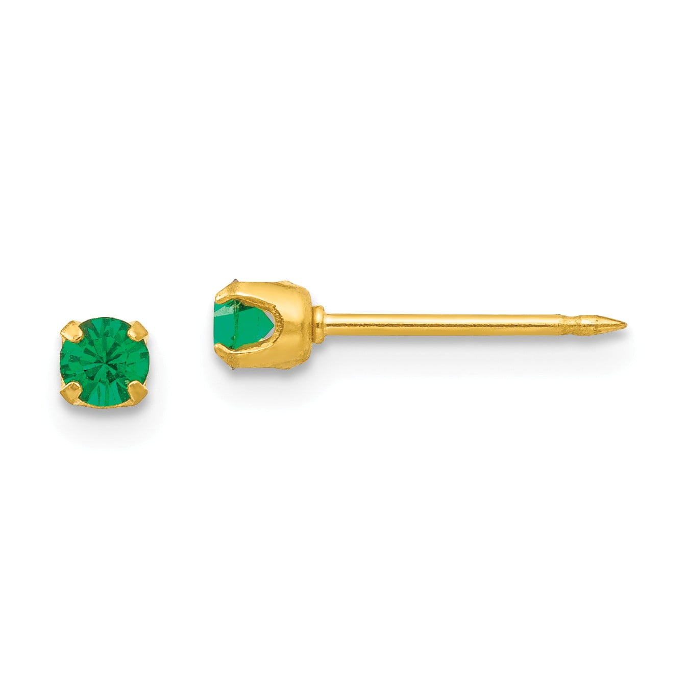 Inverness 24k Plated May Crystal Birth Month Stone Earrings in