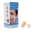 thumbnail image 1 of Inverness Home Ear Piercing Kit 24k Gold-Plated Stainless Steel 3mm Clear CZ for All Genders and Ages 18 and Up, 1 of 6