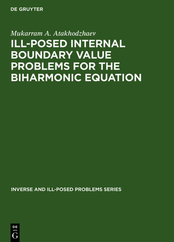 Inverse and Ill-Posed Problems Ill-Posed Internal Boundary Value ...