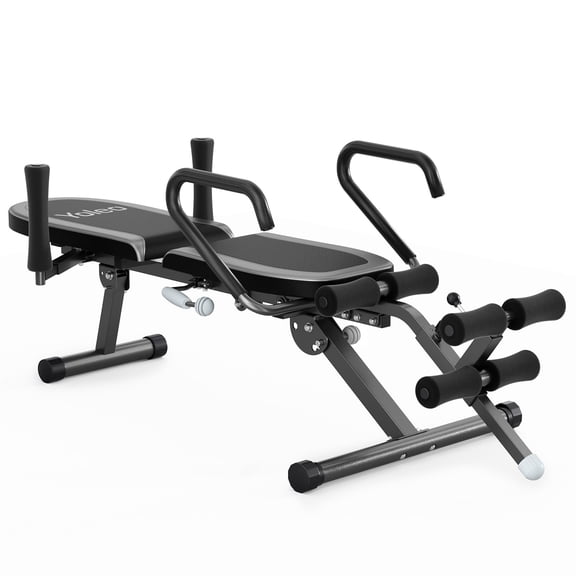 Inversion Table, 265 lb Weight Capacity, Adjustable Back Stretching Exercise Bench, Foldable Home Fitness Equipment, Easy Assembly
