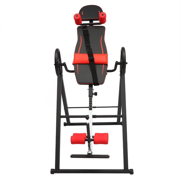 Inversion Table, Adjustable Height Back Stretcher and Spine Decompression Equipment, Inversion Therapy Table with 4 Angle Settings for Pain Relief