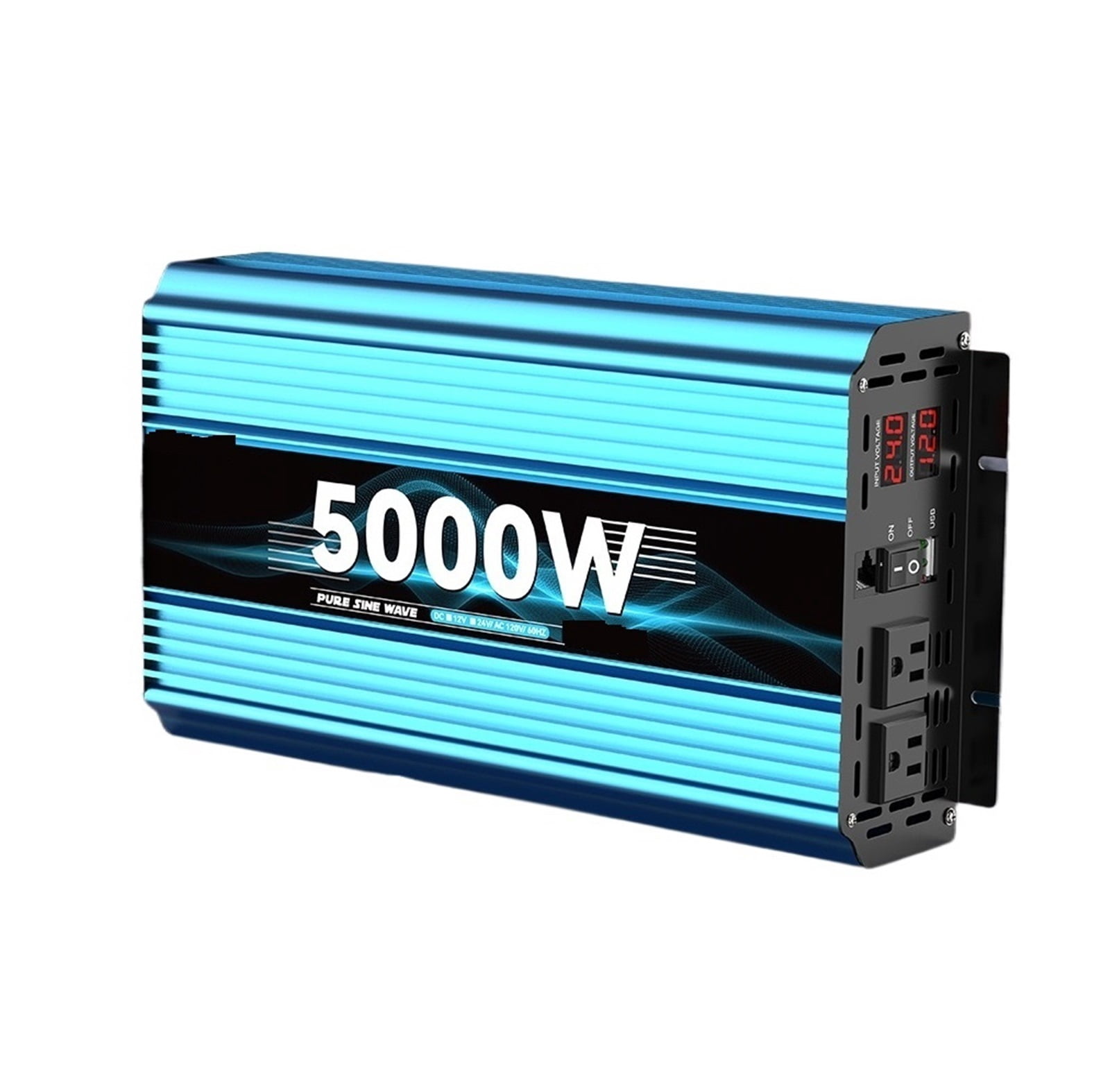 Inversor 12V 24V To 120 Pure Sine Power Inverter 5000W Dc To Ac For Solar Panel Camping Outdoor