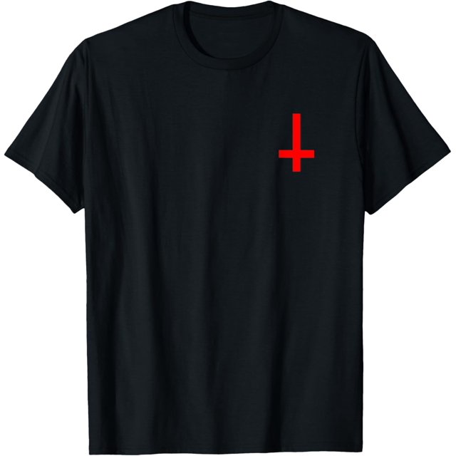 Inverted Cross Upside Down Satan Antichrist Atheist TShirt