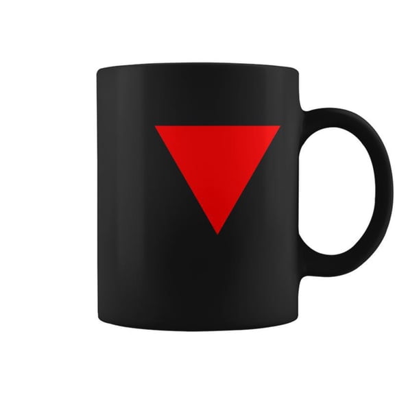 Inverted Red Triangle Coffee Mugs