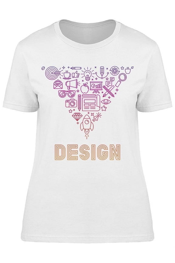 Inverted Triangle, Design T-Shirt Women -Image by Shutterstock, Female Large