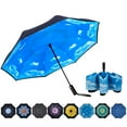 thumbnail image 1 of Inverted Umbrella Double Layer Automatic Folding Reserve Umbrella Windproof UV Protection for Rain Car Travel Outdoor Men Women, Blue Sky, 1 of 7
