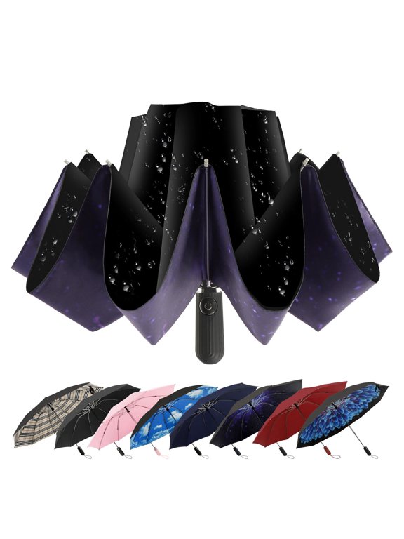 Inverted Umbrella for Rain, Compact Windproof Auto Open Close | Reverse Fold Design, Portable Travel, Small Storage, Large Coverage, Car Friendly, No Drip, Waterproof, Sun Shade