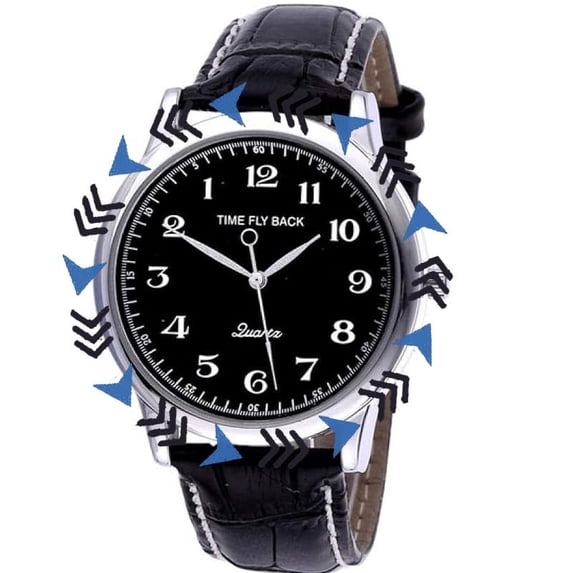 Inverted Watch Inverted Watch, Reverse Watch, Counter-Clockwise Watch, Hands Rotate in ...