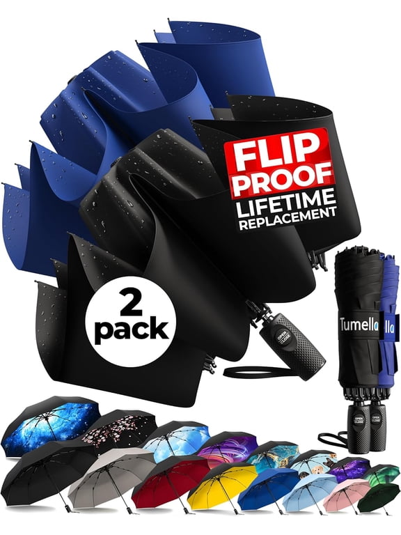 Inverted Windproof Umbrella, Large, Strong, Light, Portable, Automatic Reverse Folding Rain Umbrella, Durable Premium Grip, Fits Car & Backpack